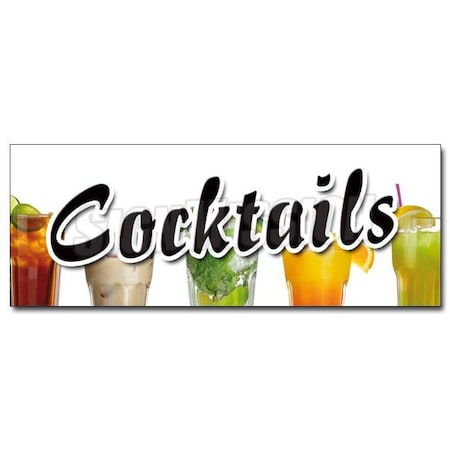 Signmission COCKTAILS DECAL sticker all day 2 for 1 two for one beer bar happy drink, D-12 Cocktails D-12 Cocktails